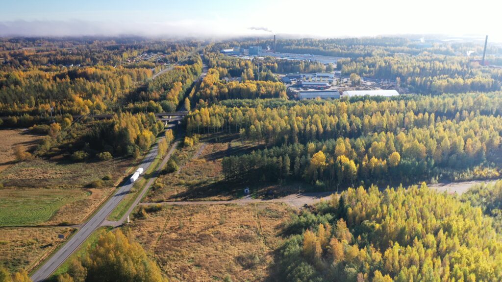 Landscape view of the Antinsaari Business District