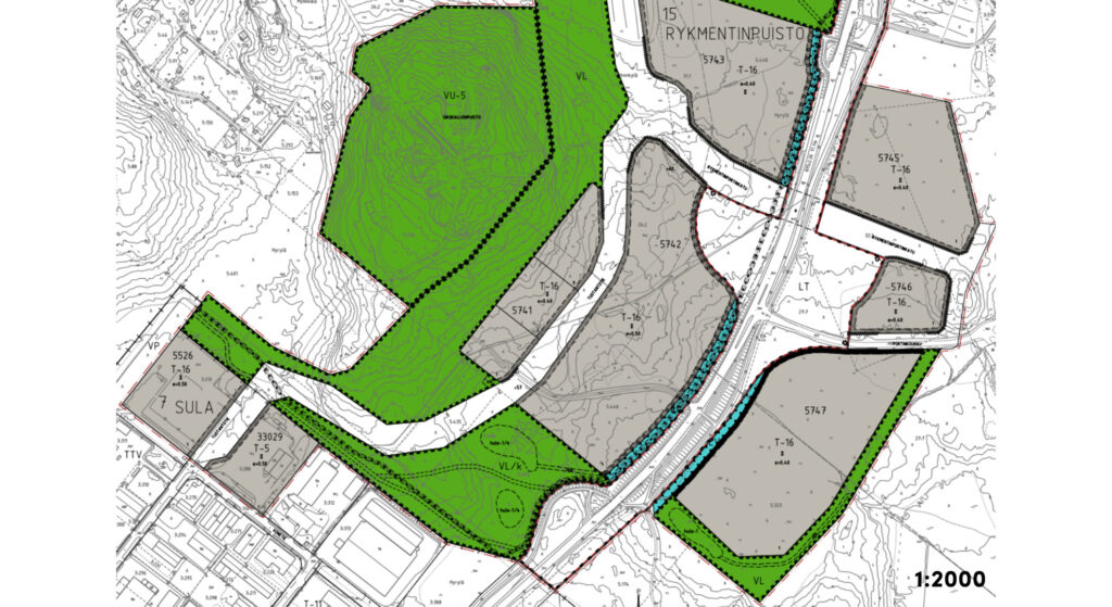 The Rykmentinportti are located nearby Sula industrial area.