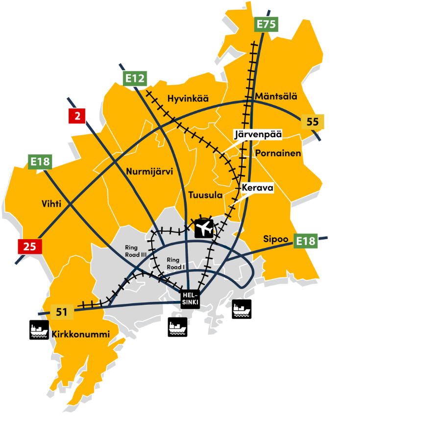 Helsinki Ring of Industry map