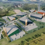 aerial view of the business area