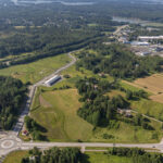 aerial view of the business area