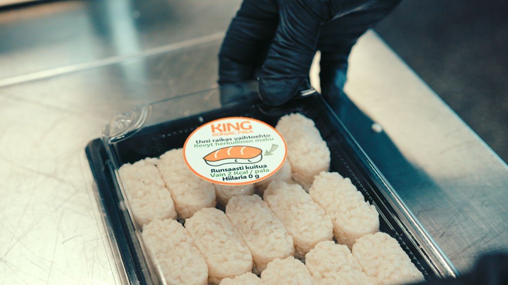 The KING Konjac Sushi bites are ready-to-serve and easy-to-use.
