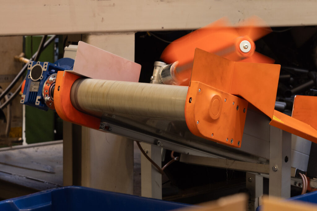 Close-up about machine of plastics industry