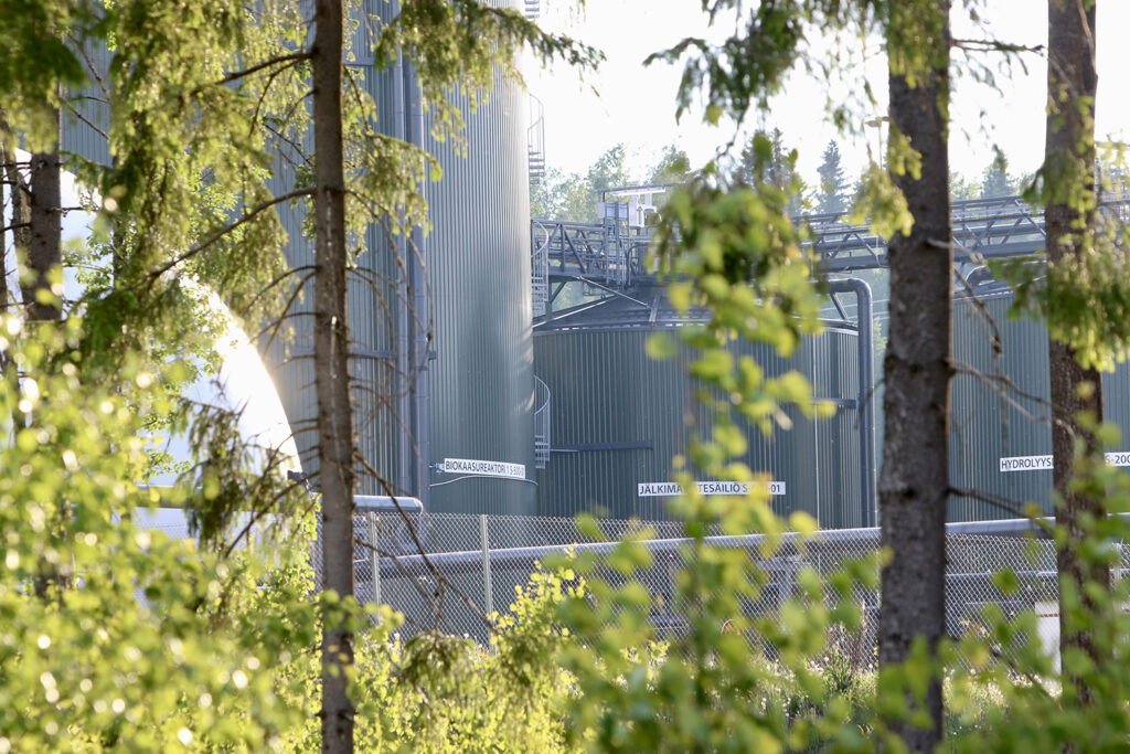 Biogas tanks and reactors in Mäntsälän Biovoima.